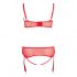 Cottelli Plus Size - Red Versatile Lingerie Set  - 90D/XL