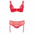 Cottelli Plus Size - Red Versatile Lingerie Set  - 95D/2XL