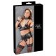 Cottelli Bondage - kanten glanzend lingerie set (4-delig)