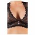 Cottelli Plus Size - strass kanten lingerie set (zwart)