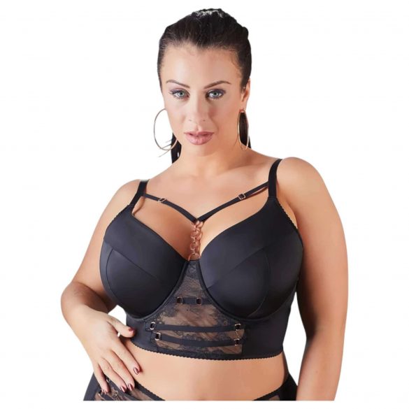 Cottelli Plus Size - Strap Lace Bra (Black)  - 95F