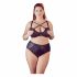 Cottelli Plus Size - kruiselings bh en slip (zwart)