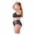 Cottelli Plus Size - kruiselings bh en slip (zwart)