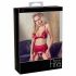 Abierta Fina - glinsterende ketting lingerieset (rood)