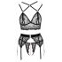 Zegerechte Sim - kanten lingerie set (zwart)