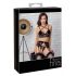 Abierta Fina - kanten lingerie trio (zwart) - L