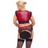 Cottelli Bondage Plus Size - kanten bh set (rood-zwart)