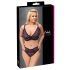 Cottelli Curves Plus Size - doorzichtige bh-set (paars)