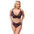 Cottelli Curves Plus Size - doorzichtige bh-set (paars)