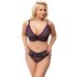 Cottelli Curves Plus Size - doorzichtige bh-set (paars)