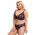 Cottelli Curves Plus Size - doorzichtige bh-set (paars)