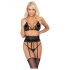 Kissable - set met tailleband-bh (zwart)