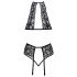 Kissable - halter bh set van kant (zwart) - L/XL