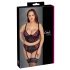 Cottelli Plus Size - BH-set met jarretelles (zwart-rood)