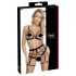 Cottelli - tweedelige bodyharnas set (zwart) - XL