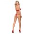 Obsessive 838-SET-3 - kanten bh-set (rood) - L/XL