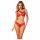 Obsessive Atenica - kanten lingerie set met kruisbandjes (rood) - M/L