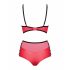 Obsessive Leatheria - leren look beha set (rood) - S/M