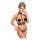 Abierta Fina - opengewerkt lingerie set met kettingen (zwart) - M