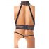 Abierta Fina - open lingerie set met kettingen (zwart) - XL