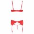 Cottelli - open beugel-bh set (rood)