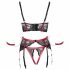 Cottelli Bondage - Matte kanten bh-set (rood)