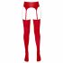 NO:XQSE - glanzend jarretelset (rood) - L/XL