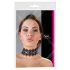 Cottelli - Zwarte kanten halsband met parels en strass