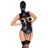 Bad Kitty - open body met hoofdmasker (zwart)