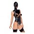 Bad Kitty - open body met hoofdmasker (zwart) - L