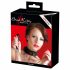 Bad Kitty - silicone halsband met riem (zwart)