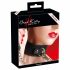 Bad Kitty - silicone halsband met riem (zwart)