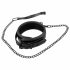 Bad Kitty - halsband met edelsteen motief en riem (zwart)