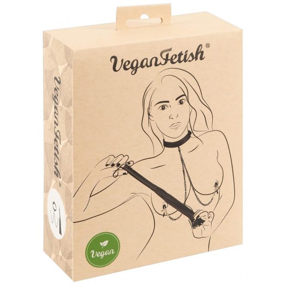 Vegan Fetish - discipline set (zwart) - 3-delig