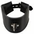 Bad Kitty - leren halsband met ring (zwart)