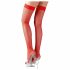 Cottelli - Dichte net kousen (rood) - XL