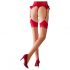 Cottelli - Striped Back Seam Stockings (Nude-Red)  - 4