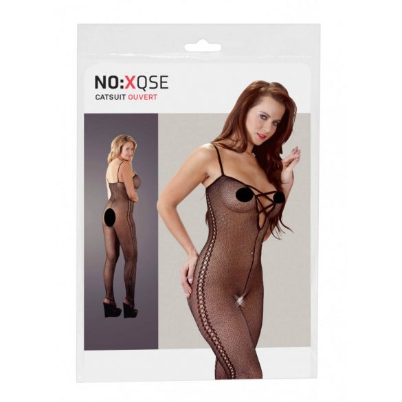 NO:XQSE - Side Patterned Cat Suit - Black  - 2XL/3XL