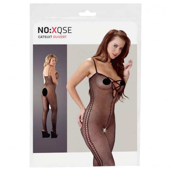 NO:XQSE - Side Patterned Cat Suit - Black  - 2XL/3XL