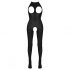 NO:XQSE - open halter nek catsuit - zwart (S-L)