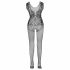 NO:XQSE - mouwloos, open net bodysuit - zwart (S-L)