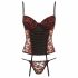 Cottelli - Korset en string (zwart-rood) - 85C/L