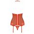 Obsessive 838-COR-3 - haltertop met string (rood) - L/XL