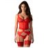 Obsessive Cupide Desir - doorzichtige kanten top set (rood)