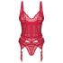 Obsessive Cupide Desir - doorzichtige kanten top set (rood)