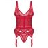 Obsessive Cupide Desir - doorzichtige kanten top set (rood)