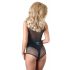 Cottelli - glanzend net body (zwart) - M