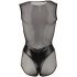 Cottelli - glanzend net body (zwart) - M