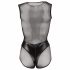 Cottelli - glanzend net body (zwart) - M