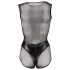 Cottelli - glanzend net body (zwart) - L